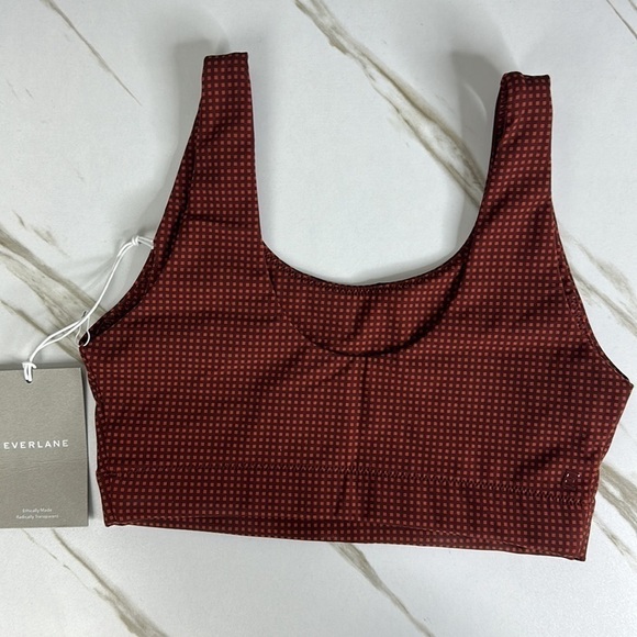Everlane Perform Bra in Maroon Grid NWT SIZE XXS - Picture 8 of 8